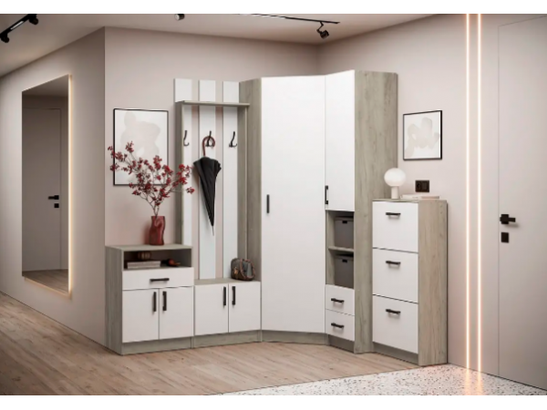 Пенал Вега ШП Дуб крафт серый/белый