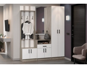 Шкаф Вега ШК-2 Дуб крафт серый/белый