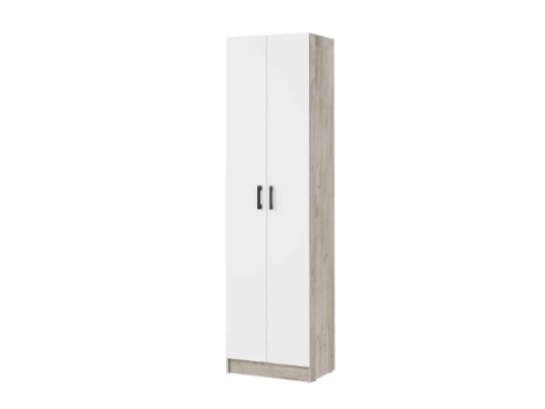 Шкаф Вега ШК-2 Дуб крафт серый/белый