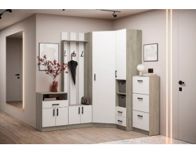 Тумба для обуви Вега ТБ-1Дуб крафт серый/белый