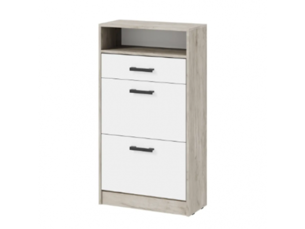 Тумба для обуви Вега ОБ-3 Дуб крафт серый/белый