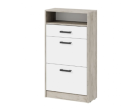 Тумба для обуви Вега ОБ-3 Дуб крафт серый/белый