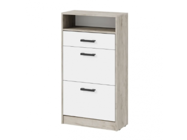 Тумба для обуви Вега ОБ-3 Дуб крафт серый/белый