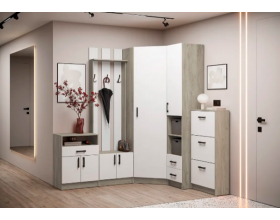 Тумба для обуви Вега ОБ-2 Дуб крафт серый/белый