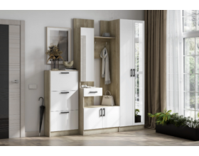 Вешалка Вега ВШ-1 Дуб крафт серый/белый