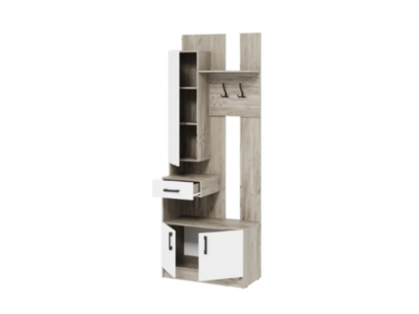 Вешалка Вега ВШ-1 Дуб крафт серый/белый