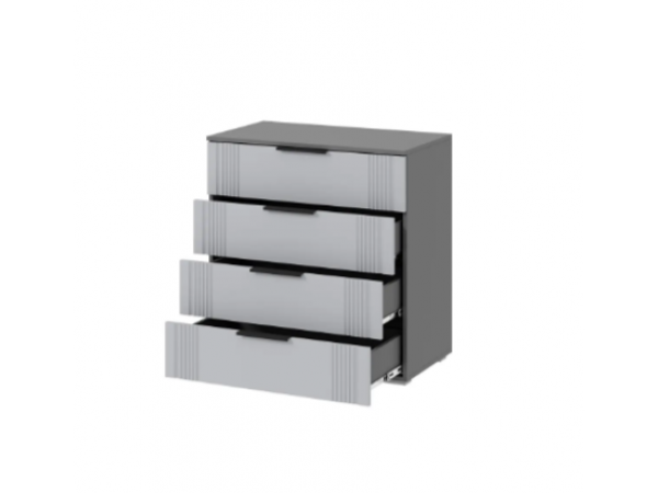 Комод Альмерия КМ-800 серый графит/бархат серый