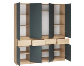 Шкаф Стоуби ШК-2000 Дуб крафт золотой/серый графит