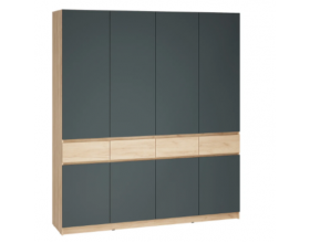 Шкаф Стоуби ШК-2000 Дуб крафт золотой/серый графит