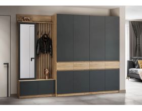 Шкаф Стоуби ШК-2000 Дуб крафт золотой/серый графит