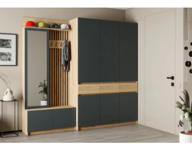 Шкаф Стоуби ШК-1500 Дуб крафт золотой/серый графит