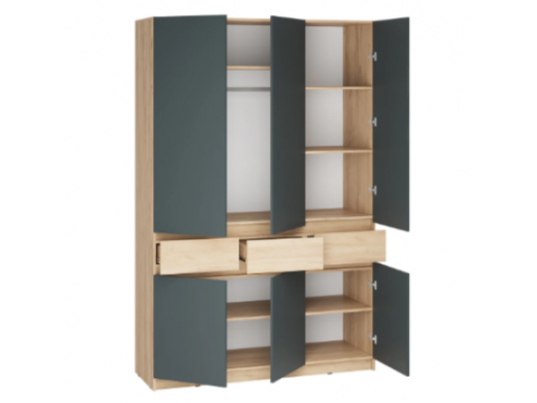 Шкаф Стоуби ШК-1500 Дуб крафт золотой/серый графит