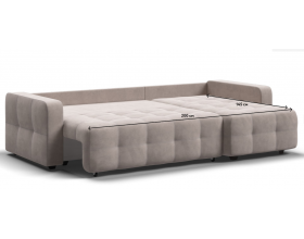 Денди угловой диван Велюр Монолит латте