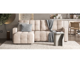 Денди угловой диван Велюр Монолит латте