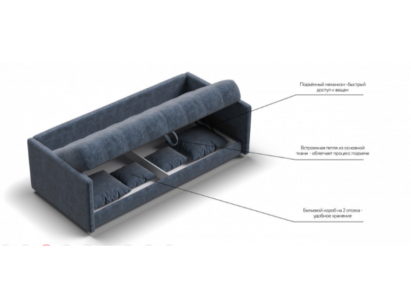 Тахта BOSS Велюр Royal топаз