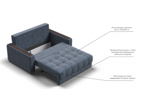 Босс двухместный диван Велюр Роял топаз