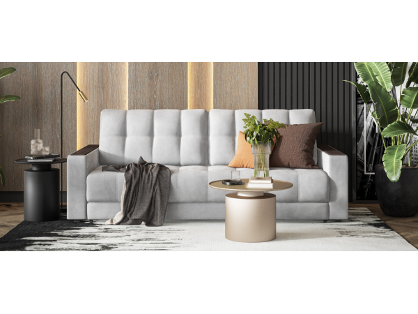 Диван BOSS 2.0 велюр Monolit сталь