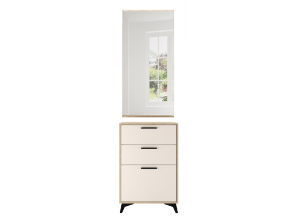 ЕВА Зеркало 600+ЕВА Тумба 600 1С2Я Дуб Экспресив Сатин