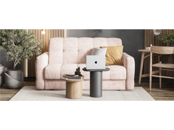 Диван BOSS Sleep 140 Велюр Royal пион