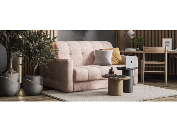 Диван BOSS Sleep 140 Велюр Royal пион