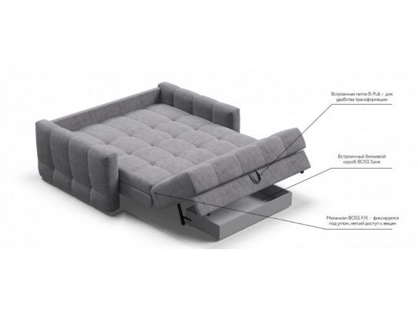 Диван BOSS Sleep 140 Велюр Роял агат