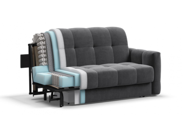 Диван BOSS Sleep 140 велюр Monolit серый