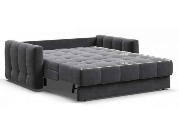 Диван BOSS Sleep 140 велюр Monolit серый