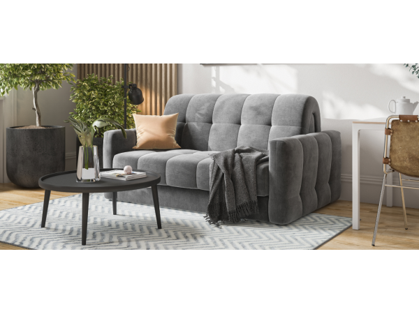 Диван BOSS Sleep 140 велюр Monolit серый