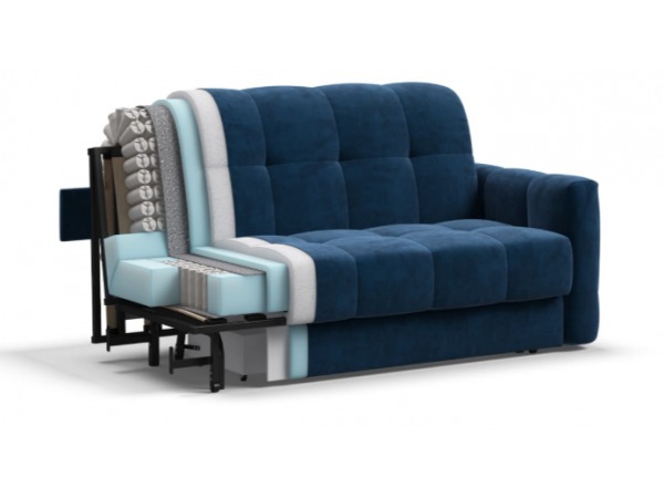 Диван BOSS Sleep 140 велюр Monolit синий