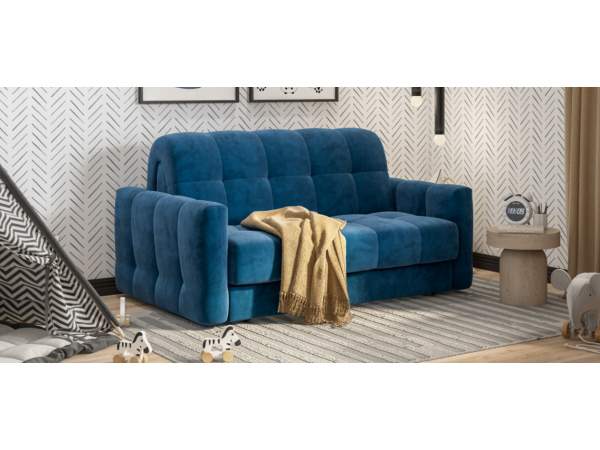 Диван BOSS Sleep 140 велюр Monolit синий