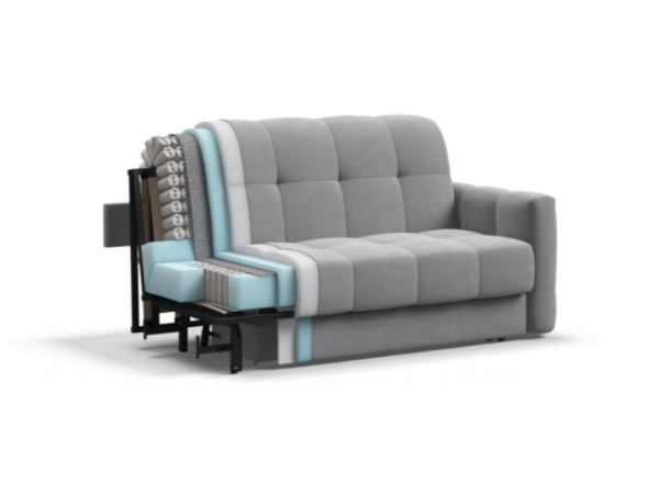 Диван BOSS Sleep 140 велюр Monolit сталь