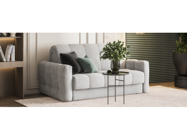 Диван BOSS Sleep 140 велюр Monolit сталь