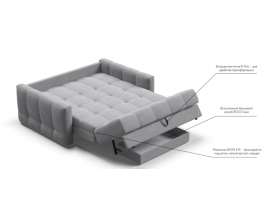 Босс Слип 140 диван Велюр Монолит сталь