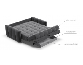Босс Слип 160 диван Велюр Монолит серый