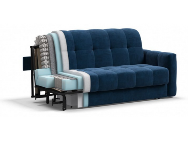 Диван BOSS Sleep 160 велюр Monolit синий Диван BOSS Sleep 160 велюр Monolit синий
