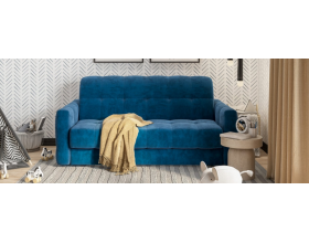 Босс Слип 160 диван Велюр Монолит синий