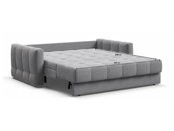 Диван BOSS Sleep 160 велюр Monolit сталь