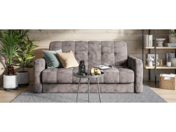 Диван BOSS Sleep 160 велюр Alkantara серый