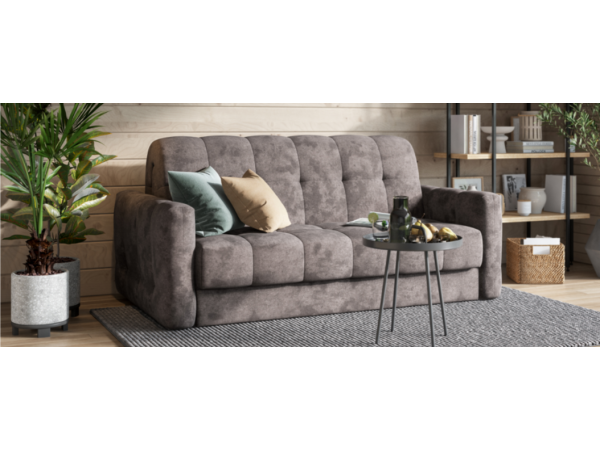Диван BOSS Sleep 160 велюр Alkantara серый