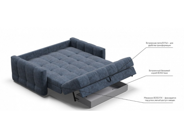 Диван BOSS Sleep 160 велюр Royal топаз Диван BOSS Sleep 160 велюр Royal топаз