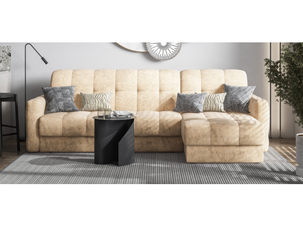 Угловой диван BOSS Sleep 160 Велюр Роял шампань