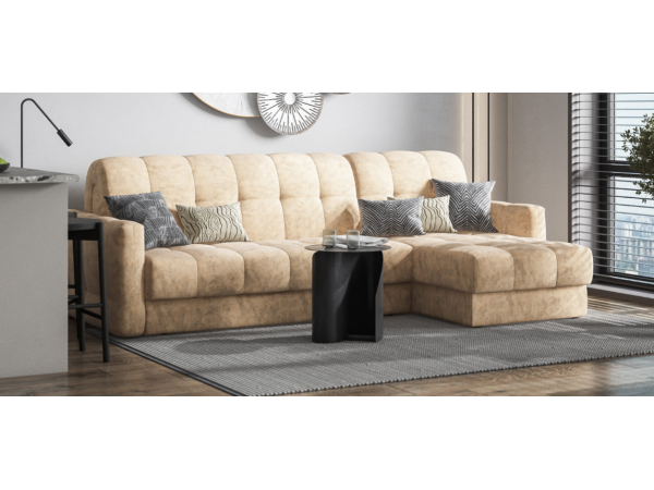 Угловой диван BOSS Sleep 160 Велюр Роял шампань