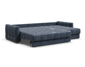 Босс Слип 160 угловой диван Велюр Роял синий