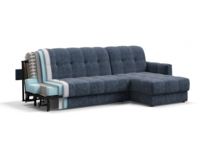 Босс Слип 160 угловой диван Велюр Роял синий