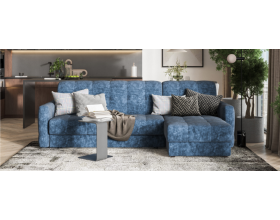 Босс Слип 160 угловой диван Велюр Роял синий