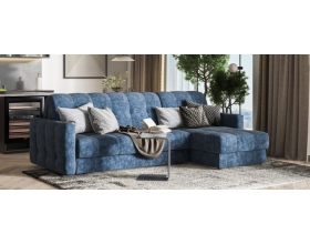 Босс Слип 160 угловой диван Велюр Роял синий