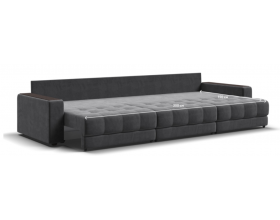 Босс Гранд диван Велюр Монолит серый