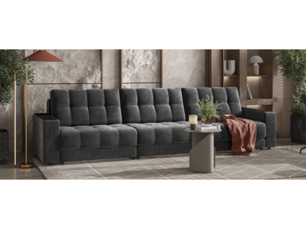Диван BOSS GRAND Велюр Monolit серый Диван BOSS GRAND Велюр Monolit серый
