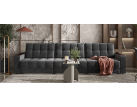 Босс Гранд диван Велюр Монолит серый