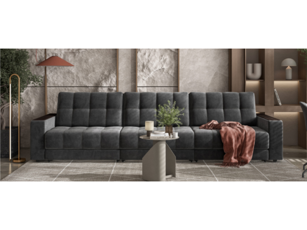 Диван BOSS GRAND Велюр Monolit серый Диван BOSS GRAND Велюр Monolit серый
